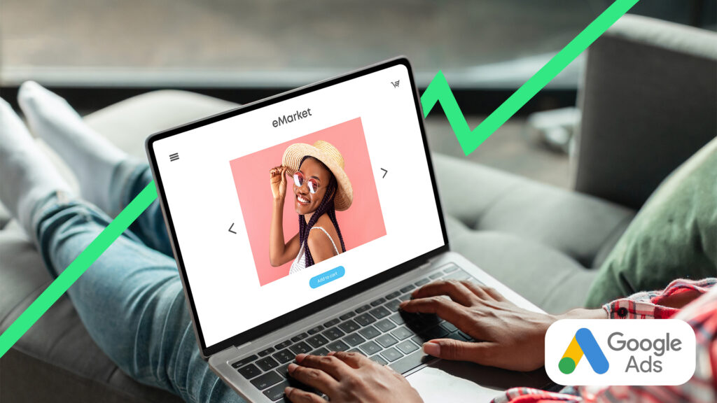 Mevrouw doet online aankoop op een landingspagina